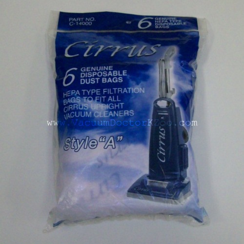 Cirrus Bag Style A HEPA Type - 6 pck