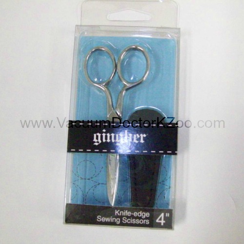 Knife Edge Sewing Scissors 4in with Leather Sheath