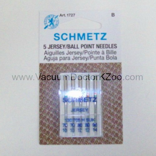 Ball Point Jersey Machine Needles 2-70, 2-80, 1-90 5/pkg
