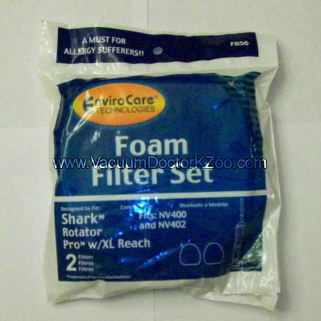 Shark Filter Foam 2pck NV400,NV402,Rotator PRO,W/ XL Reach