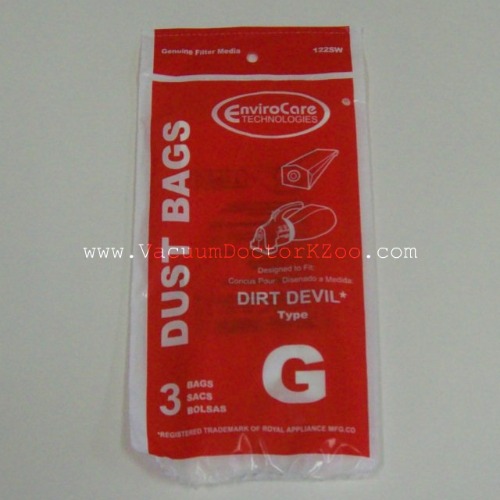 Dirt Devil Bag Type G - Generic - 3 pck