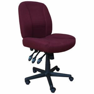 Chair Black Base/Burgundy Fabric